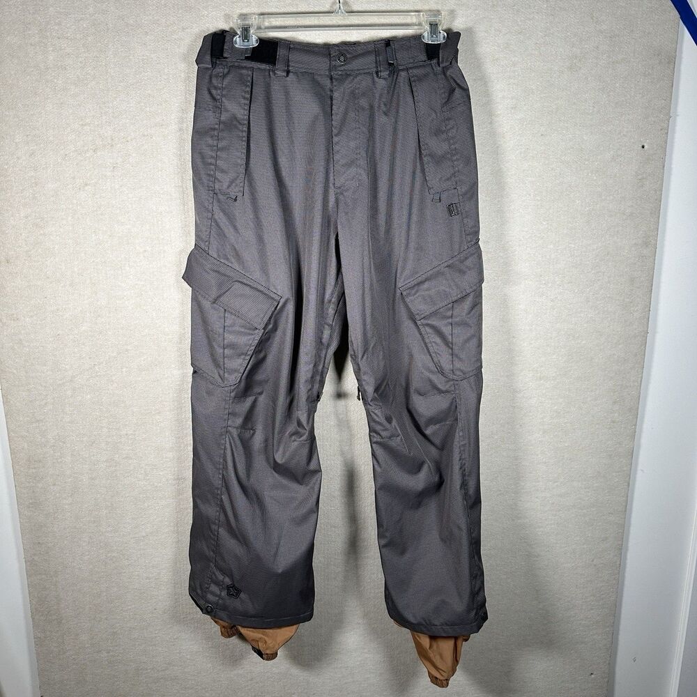 Sessions Ridge Series Cargo Snowboard Ski Pants Black Grey Houndstooth Men’s S
